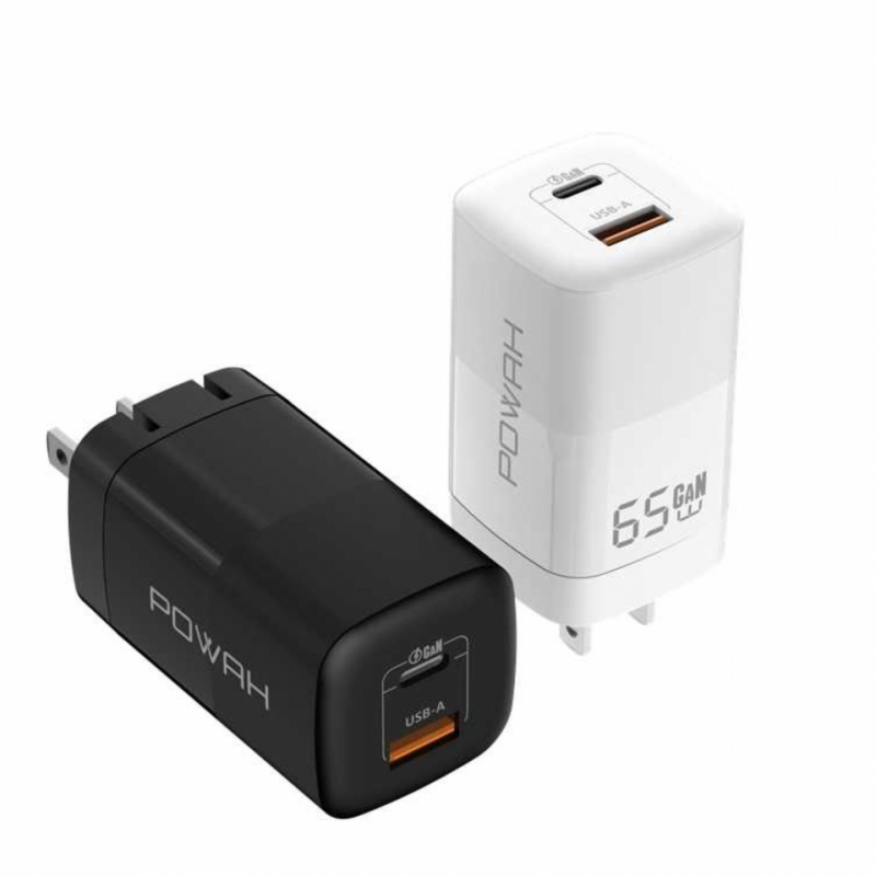 65W GaN 雙孔 1C1A 快速電源供應器